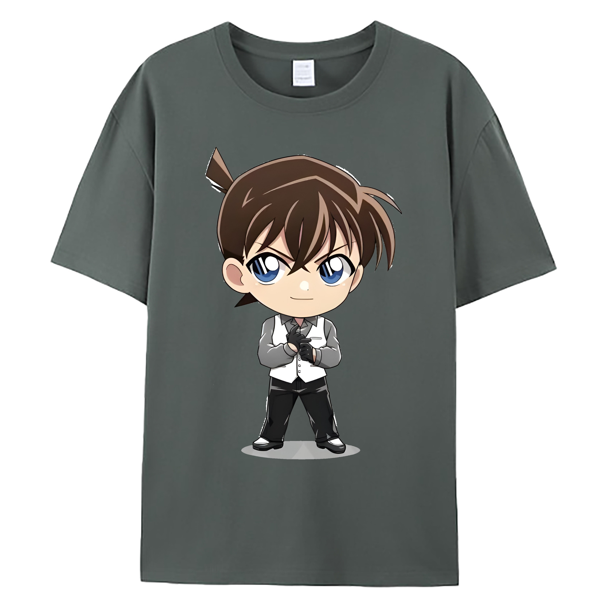 （画像用） 名探偵コナン 江戸川 コナン Detective Conan Conan Edogawa 綿100％ メンズ半袖Tシャツ｜肌触りやわらか＆通気性